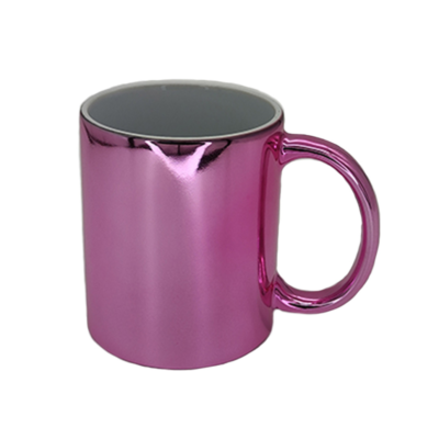 CANECA METALIZADA ROSA CLARO 300ml